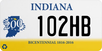 IN license plate 102HB
