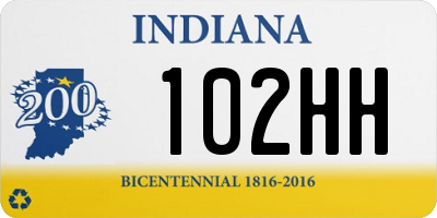 IN license plate 102HH