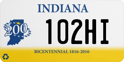 IN license plate 102HI