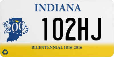 IN license plate 102HJ