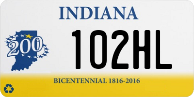 IN license plate 102HL