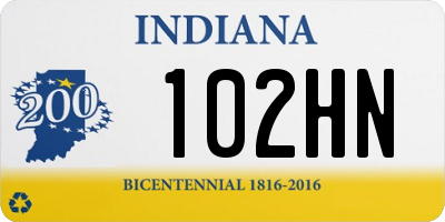 IN license plate 102HN