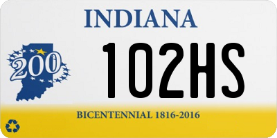 IN license plate 102HS
