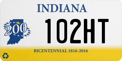 IN license plate 102HT