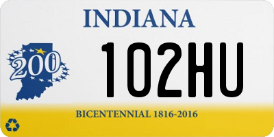IN license plate 102HU