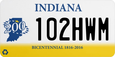 IN license plate 102HWM