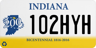 IN license plate 102HYH