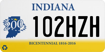 IN license plate 102HZH
