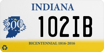 IN license plate 102IB