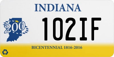 IN license plate 102IF