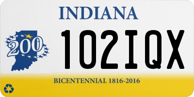 IN license plate 102IQX