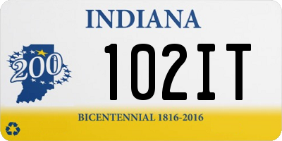 IN license plate 102IT
