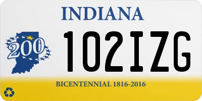IN license plate 102IZG