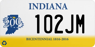 IN license plate 102JM
