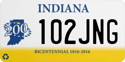 IN license plate 102JNG