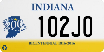 IN license plate 102JO
