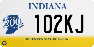 IN license plate 102KJ