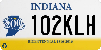 IN license plate 102KLH