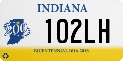 IN license plate 102LH