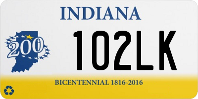 IN license plate 102LK