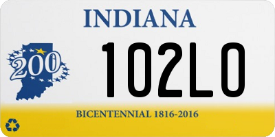 IN license plate 102LO