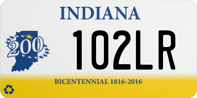 IN license plate 102LR