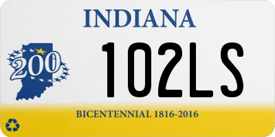 IN license plate 102LS