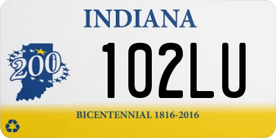 IN license plate 102LU
