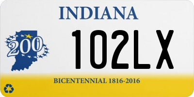 IN license plate 102LX