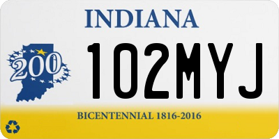 IN license plate 102MYJ