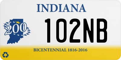 IN license plate 102NB