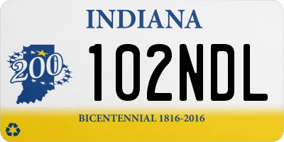 IN license plate 102NDL