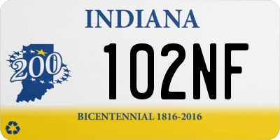 IN license plate 102NF