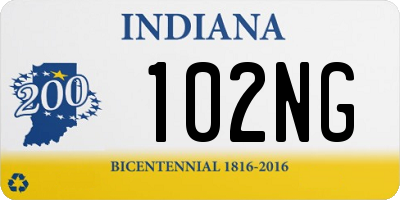 IN license plate 102NG