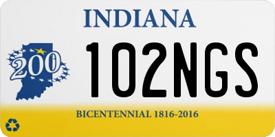 IN license plate 102NGS