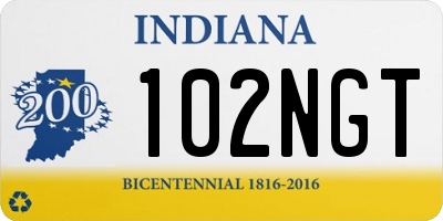IN license plate 102NGT