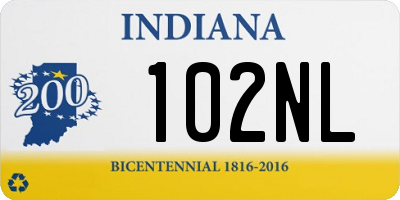 IN license plate 102NL