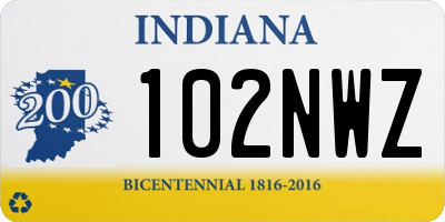 IN license plate 102NWZ