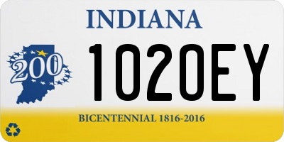 IN license plate 102OEY