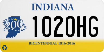 IN license plate 102OHG