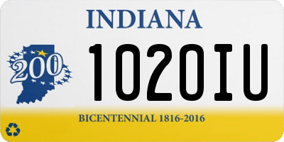 IN license plate 102OIU