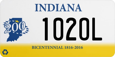 IN license plate 102OL