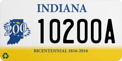 IN license plate 102OOA