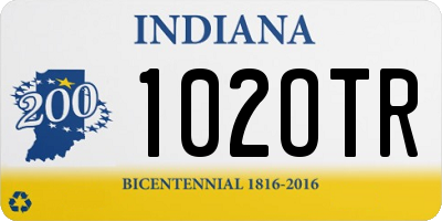 IN license plate 102OTR