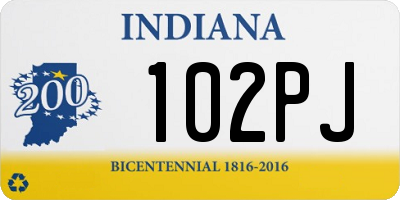 IN license plate 102PJ