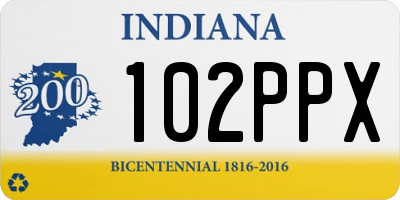 IN license plate 102PPX