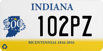 IN license plate 102PZ