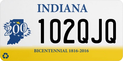 IN license plate 102QJQ