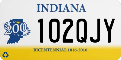 IN license plate 102QJY
