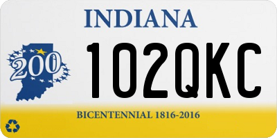 IN license plate 102QKC